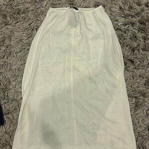 NWT Brandy Melville white satin midi skirt